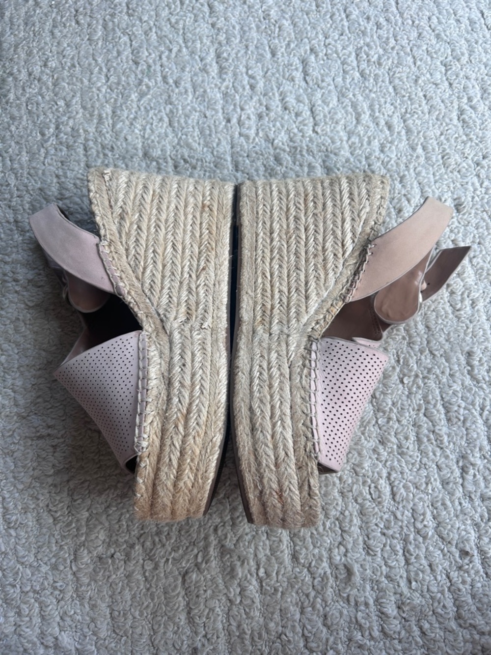 Marc Fisher "Andela" Blush Pink Espadrille Slingback Wedge Sandals - Picture 6 of 8